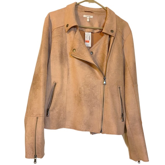 NWT Maurice’s Asymmetrical Moto Jacket Soft Faux Suede Midweight Zipper Sleevees - Picture 2 of 9